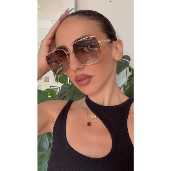 NEW Dior DiorCannage S1U Sunglasses in Gold Grey main image 10